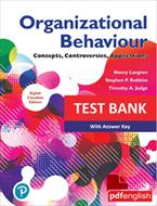 بانک سوالات Organizational Behavior: Concepts, Controversies, Applications